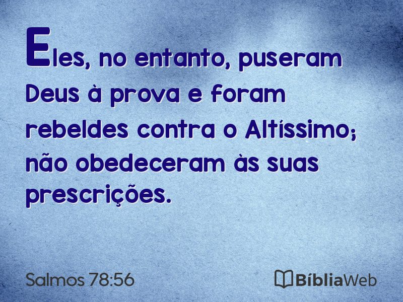 Salmos 78:56 em imagem para compartilhar