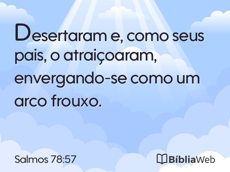 Salmos 78:57 em imagem para compartilhar