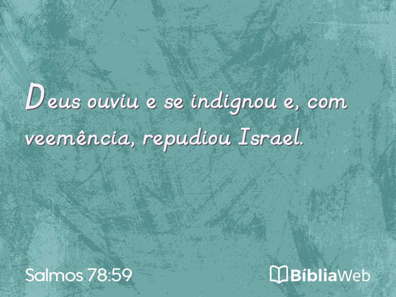 Salmos 78:59 em imagem para compartilhar