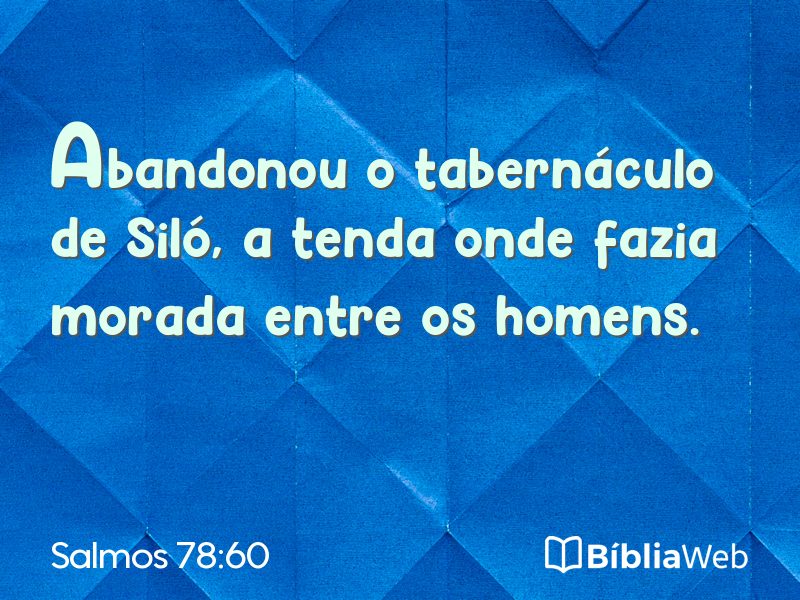 Salmos 78:60 em imagem para compartilhar