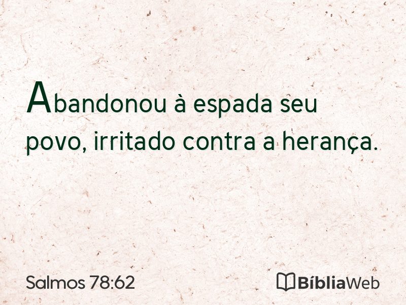 Salmos 78:62 em imagem para compartilhar