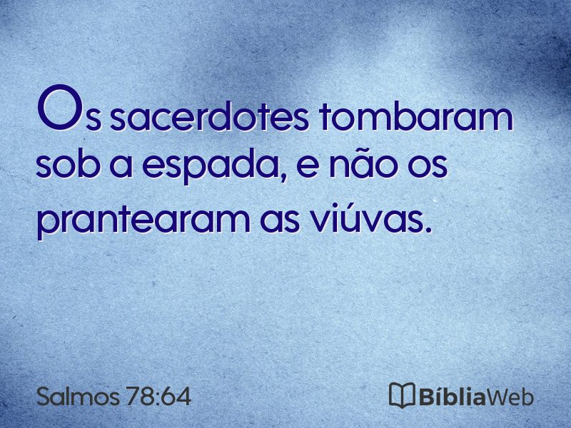 Salmos 78:64 em imagem para compartilhar