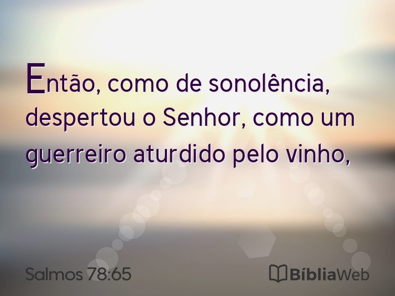 Salmos 78:65 em imagem para compartilhar