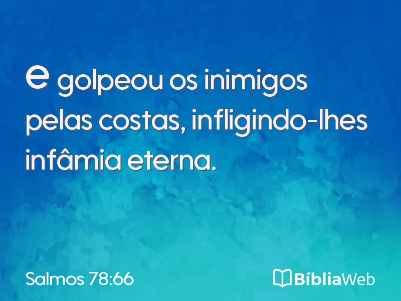 Salmos 78:66 em imagem para compartilhar