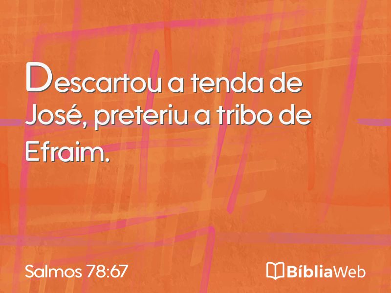 Salmos 78:67 em imagem para compartilhar