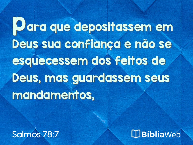 Salmos 78:7 em imagem para compartilhar