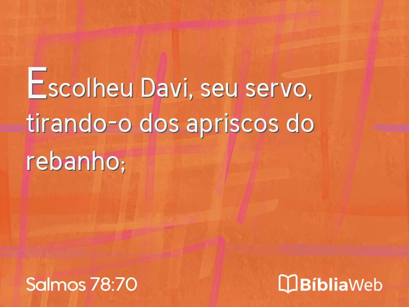 Salmos 78:70 em imagem para compartilhar