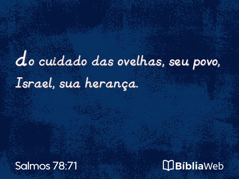 Salmos 78:71 em imagem para compartilhar