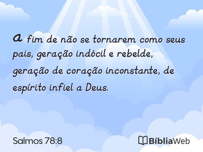 Salmos 78:8 em imagem para compartilhar