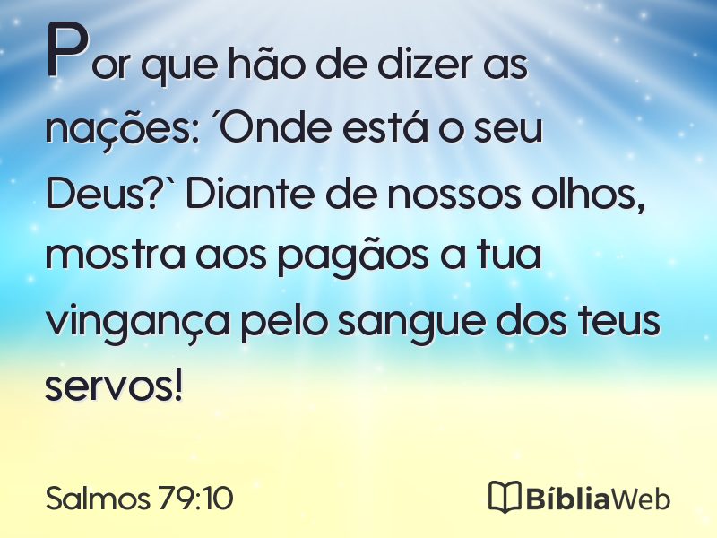 Salmos 79:10 em imagem para compartilhar