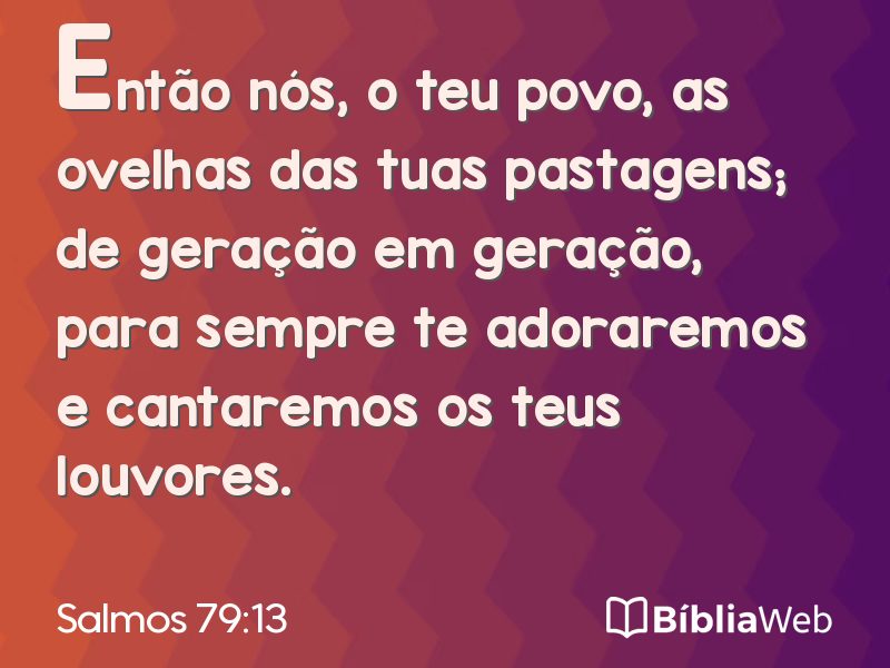 Salmos 79:13 em imagem para compartilhar
