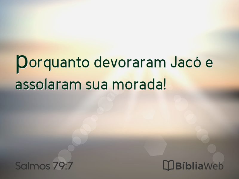 Salmos 79:7 em imagem para compartilhar