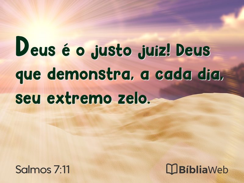Salmos 7:11 em imagem para compartilhar