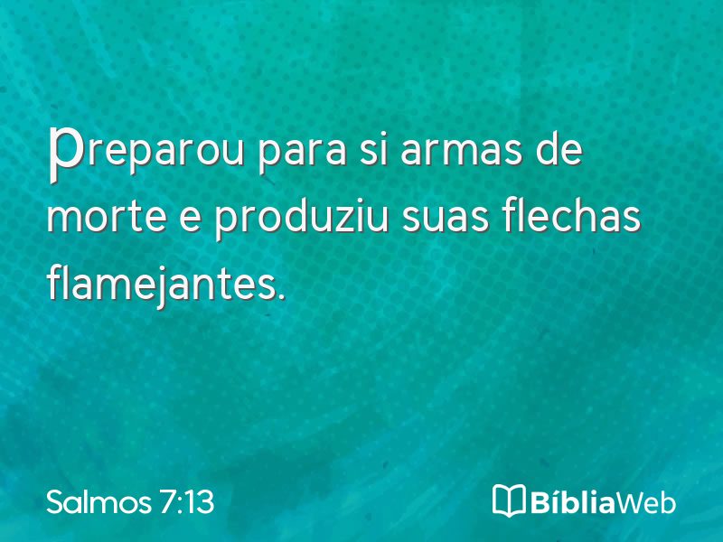 Salmos 7:13 em imagem para compartilhar
