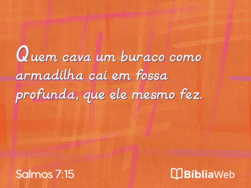 Salmos 7:15 em imagem para compartilhar