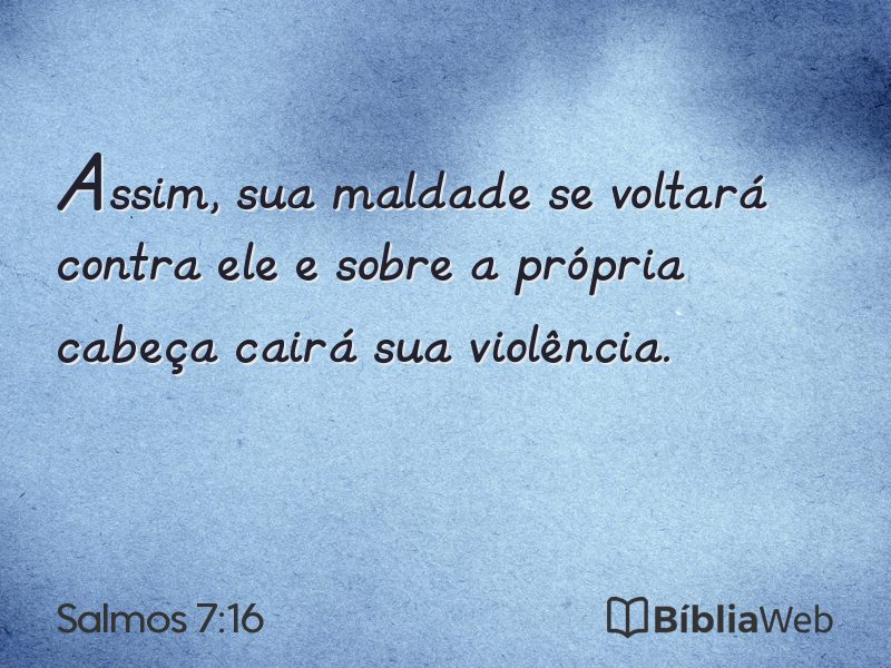 Salmos 7:16 em imagem para compartilhar
