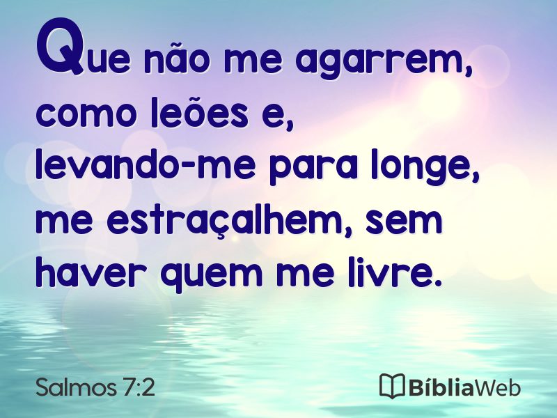 Salmos 7:2 em imagem para compartilhar