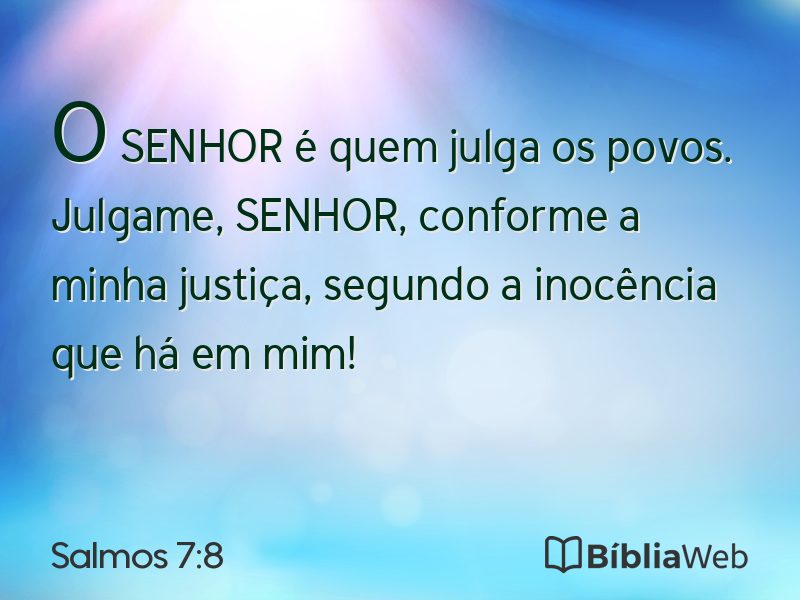 Salmos 7:8 em imagem para compartilhar