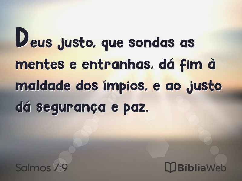 Salmos 7:9 em imagem para compartilhar