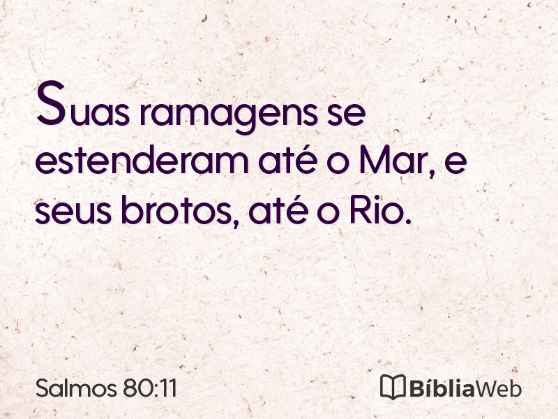 Salmos 80:11 em imagem para compartilhar