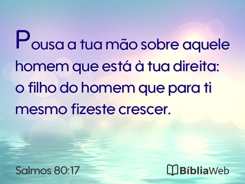 Salmos 80:17 em imagem para compartilhar