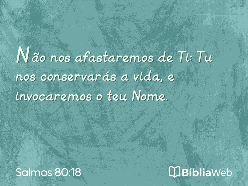 Salmos 80:18 em imagem para compartilhar