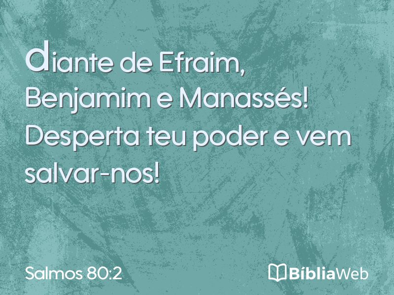 Salmos 80:2 em imagem para compartilhar