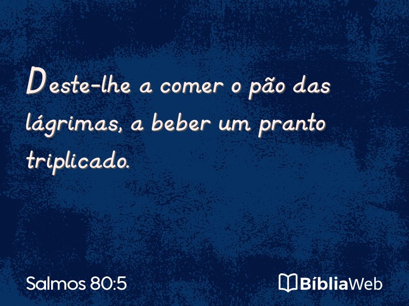 Salmos 80:5 em imagem para compartilhar