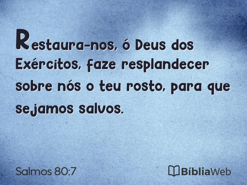 Salmos 80:7 em imagem para compartilhar