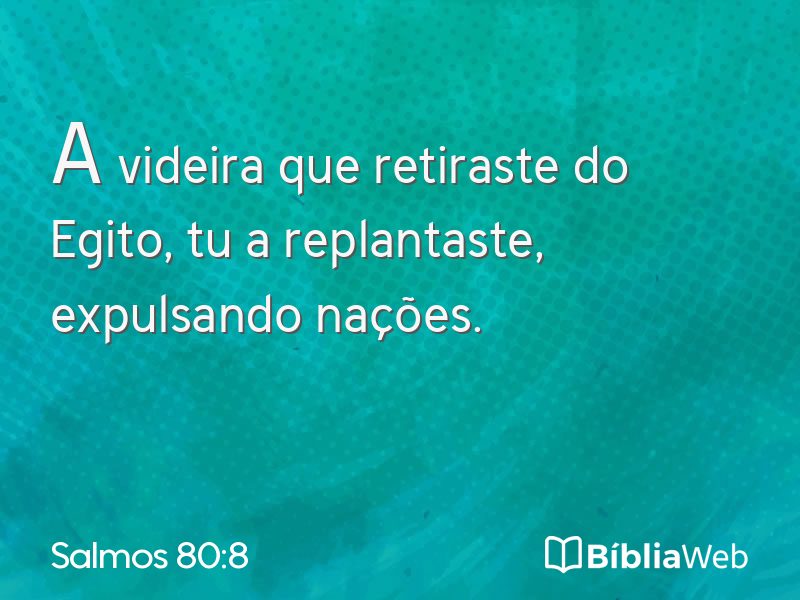 Salmos 80:8 em imagem para compartilhar