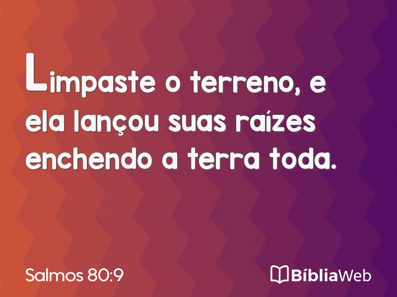 Salmos 80:9 em imagem para compartilhar