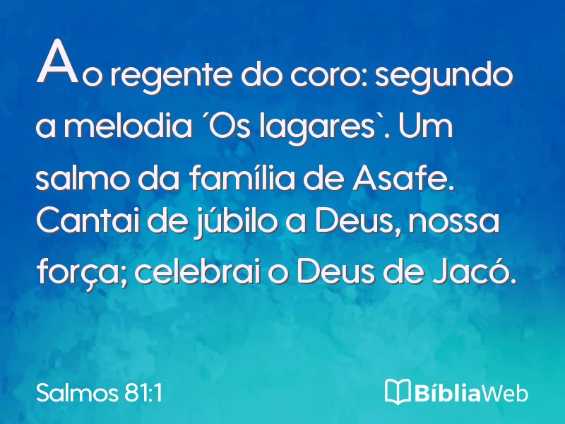 Salmos 81:1 em imagem para compartilhar