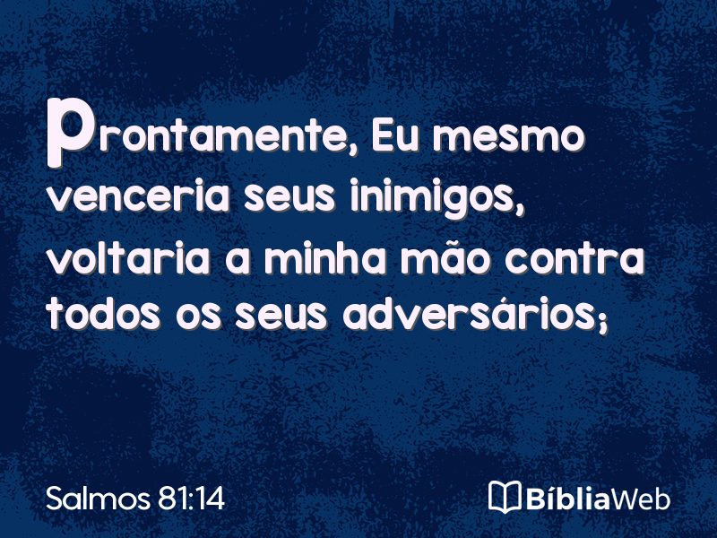 Salmos 81:14 em imagem para compartilhar