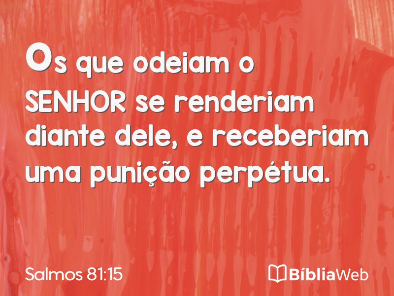 Salmos 81:15 em imagem para compartilhar