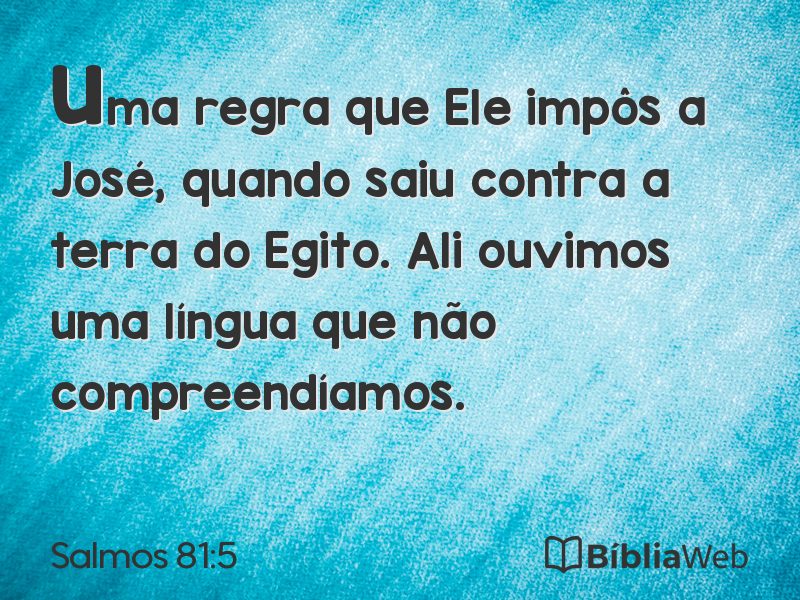 Salmos 81:5 em imagem para compartilhar