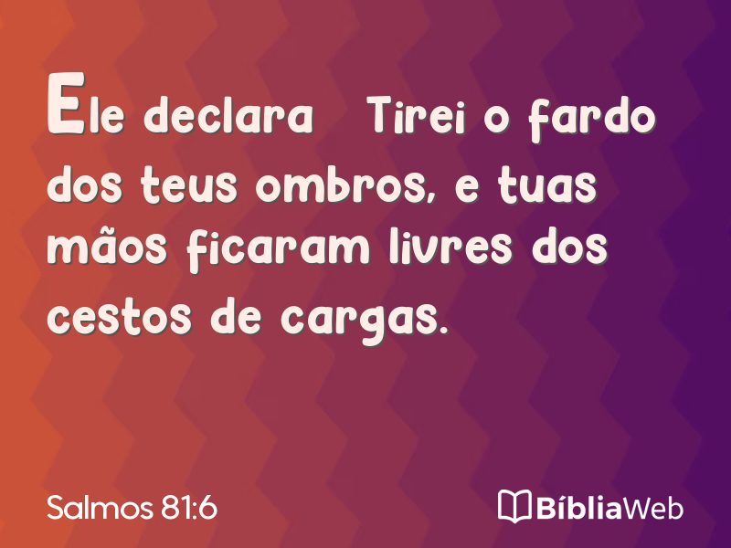 Salmos 81:6 em imagem para compartilhar