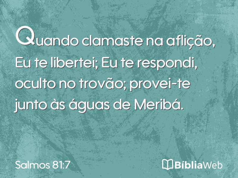 Salmos 81:7 em imagem para compartilhar