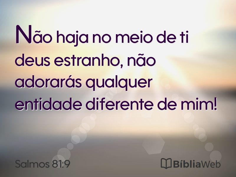 Salmos 81:9 em imagem para compartilhar