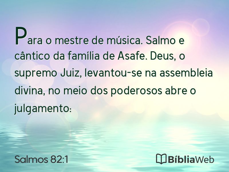Salmos 82:1 em imagem para compartilhar