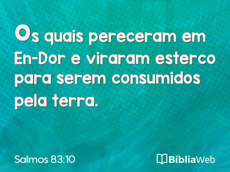 Salmos 83:10 em imagem para compartilhar