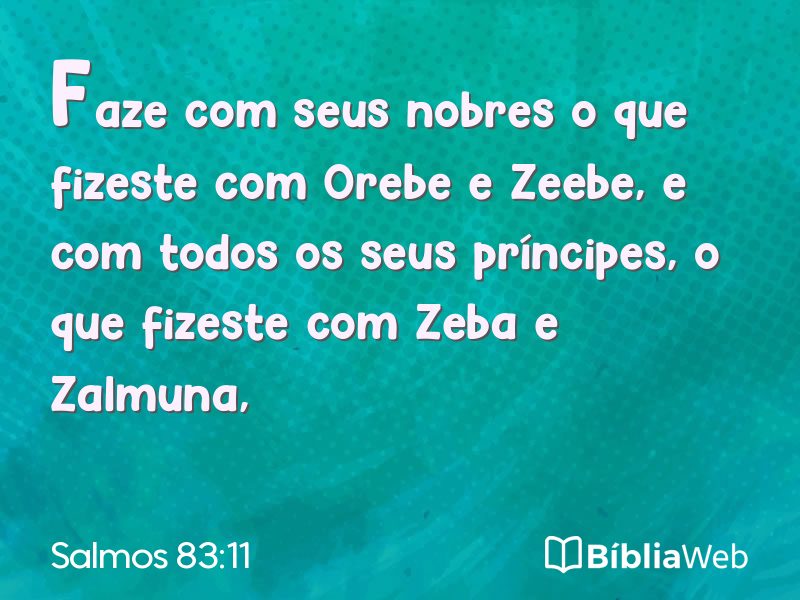 Salmos 83:11 em imagem para compartilhar
