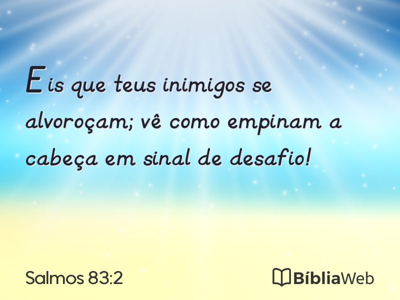 Salmos 83:2 em imagem para compartilhar