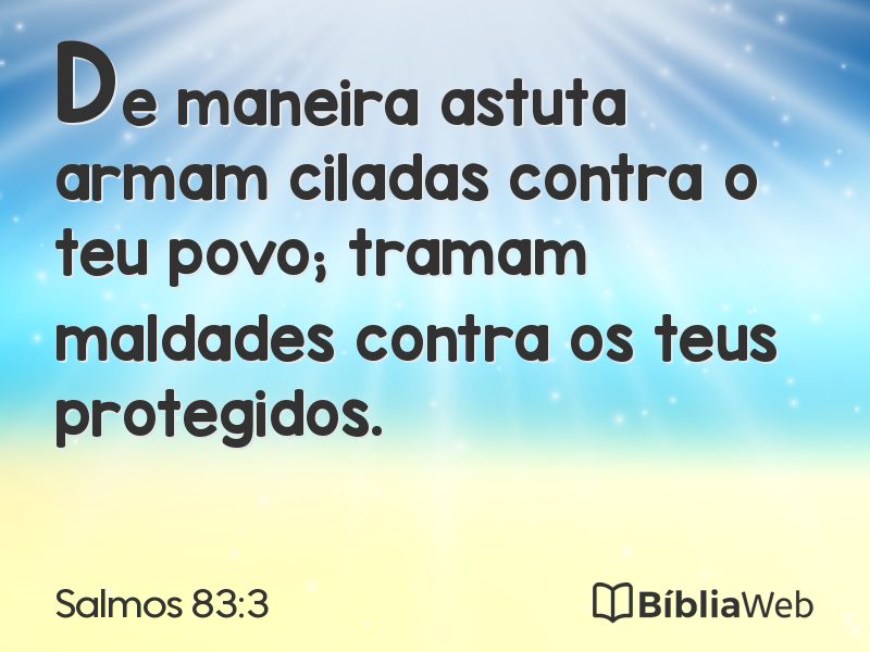 Salmos 83:3 em imagem para compartilhar