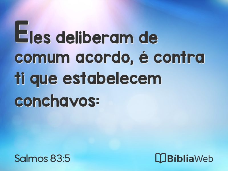 Salmos 83:5 em imagem para compartilhar