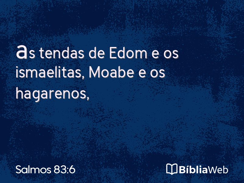Salmos 83:6 em imagem para compartilhar