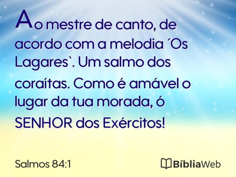 Salmos 84:1 em imagem para compartilhar