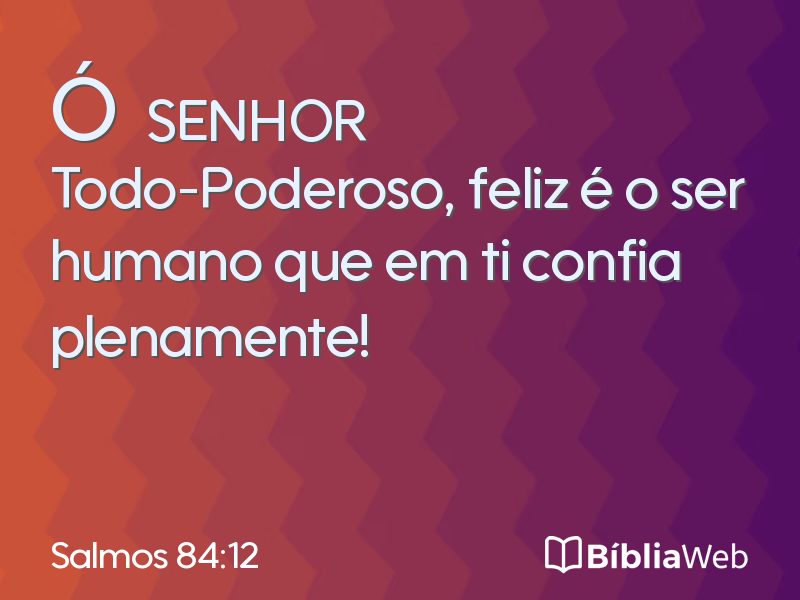 Salmos 84:12 em imagem para compartilhar