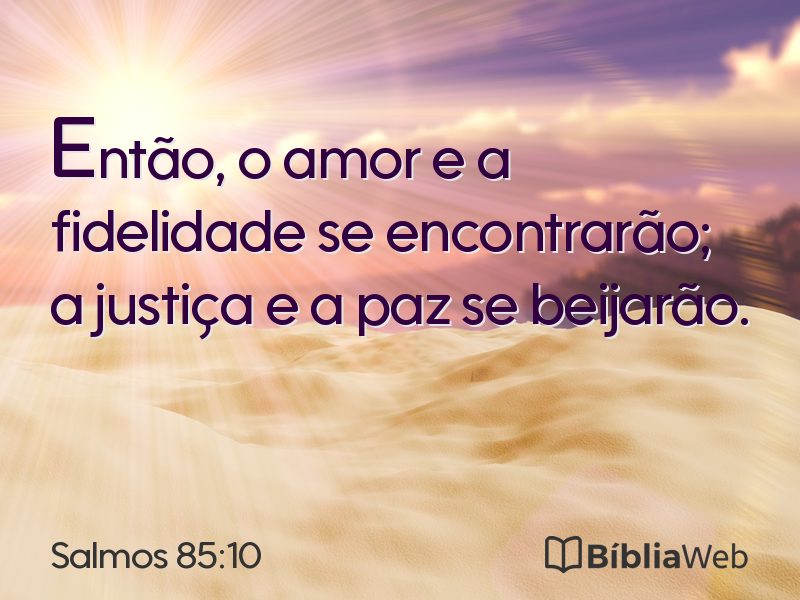 Salmos 85:10 em imagem para compartilhar
