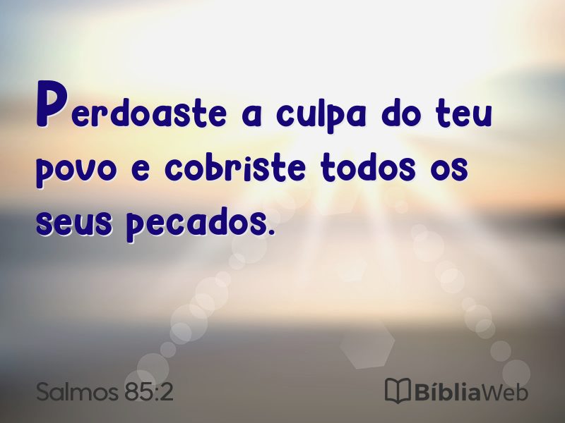 Salmos 85:2 em imagem para compartilhar