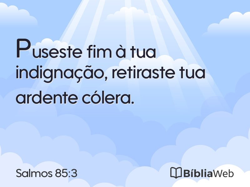 Salmos 85:3 em imagem para compartilhar